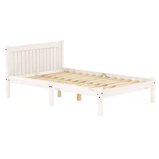 Ria Wooden Double Bed In White_3