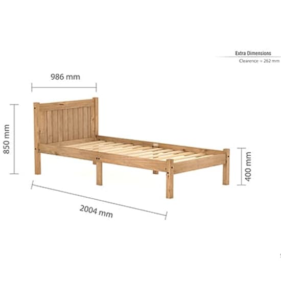 Ria Wooden Single Bed In Pine_6