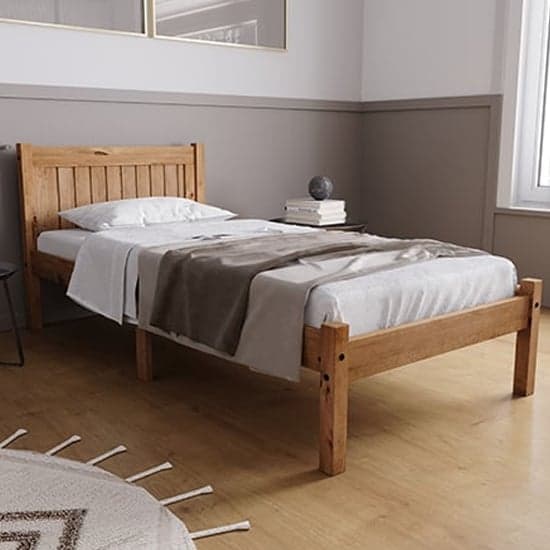 Ria Wooden Single Bed In Pine_1