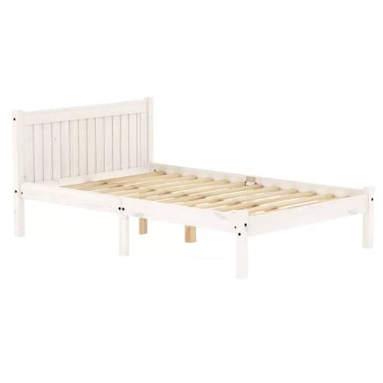 Ria Wooden Small Double Bed In White_3