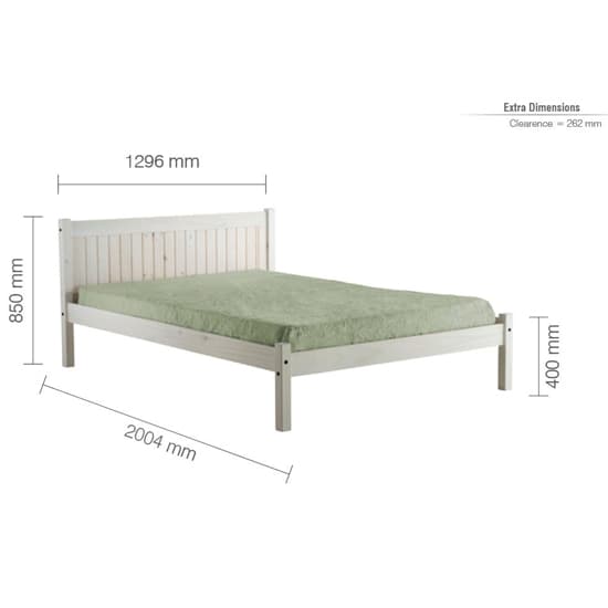 Ria Wooden Small Double Bed In White_7