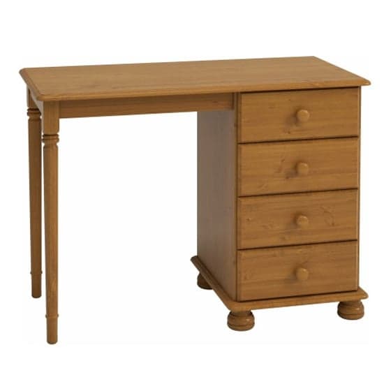 Richland Wooden Dressing Table With 4 Drawers In Pine