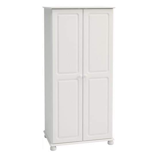Richland Wooden Wardrobe With 2 Doors In Off White_2