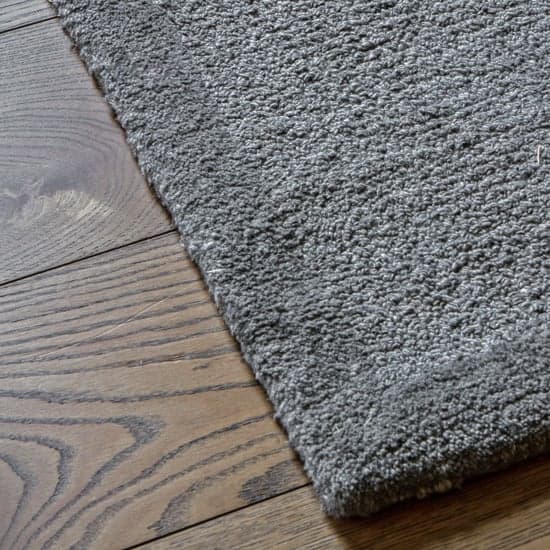 Ridgewood Soft And Fluffy Polyster Fabric Rug In Slate_2