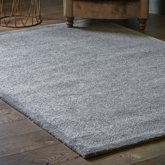Ridgewood Soft And Fluffy Polyster Fabric Rug In Slate_1