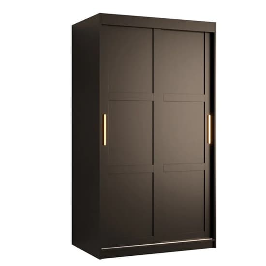 Rieti I Wooden Wardrobe 2 Sliding Doors 100cm In Black_4
