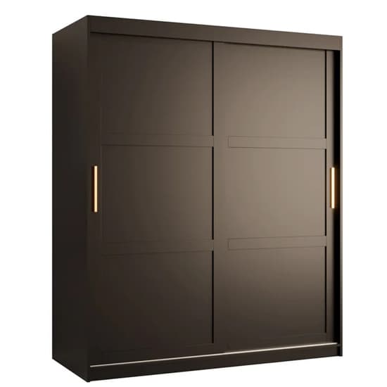Rieti I Wooden Wardrobe 2 Sliding Doors 150cm In Black_4