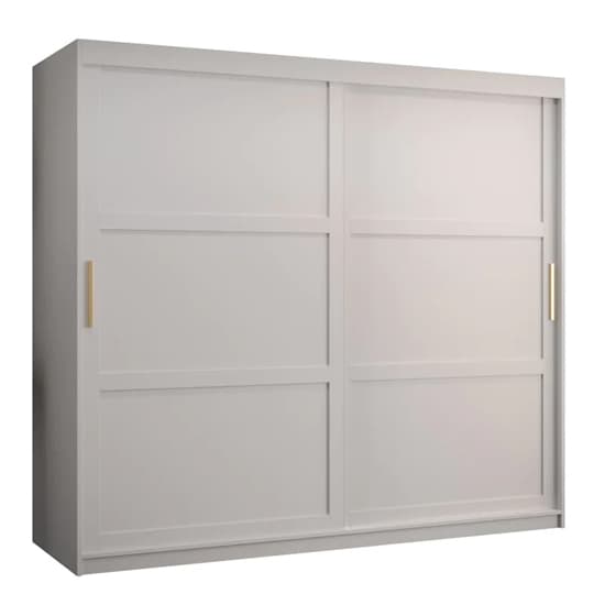 Rieti I Wooden Wardrobe 2 Sliding Doors 200cm In White_4