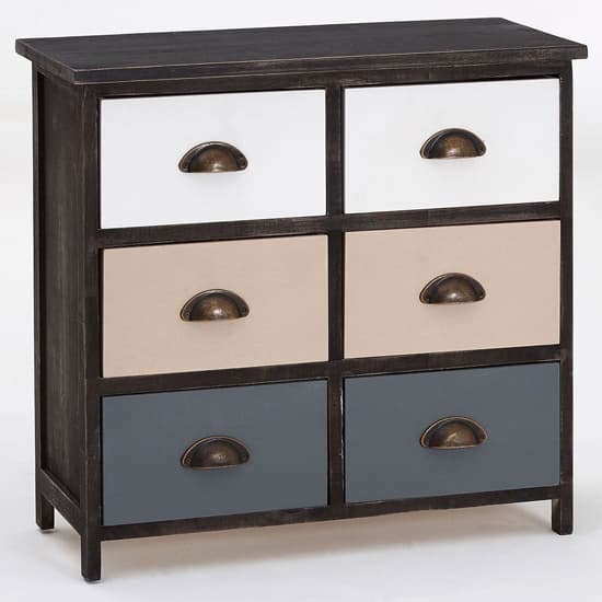 Riley Wooden Chest Of 6 Drawers In Multicolour_1