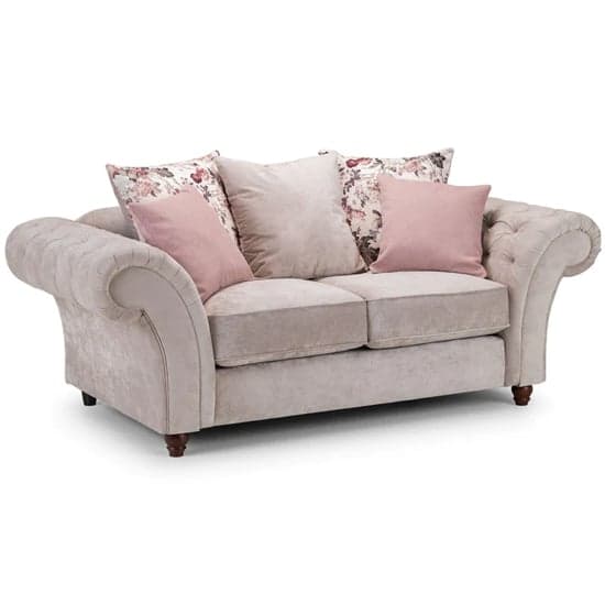 Rima Fabric 2 Seater Sofa In Beige_1