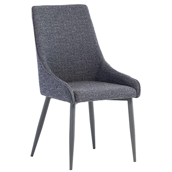 Remika Blue Fabric Dining Chairs In Pair Furniture in Fashion