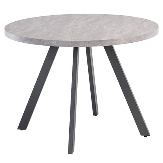 Remika Round Wooden Dining Table In Light Grey_1