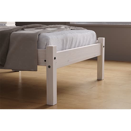 Rio Pine Wood Single Bed In White_3