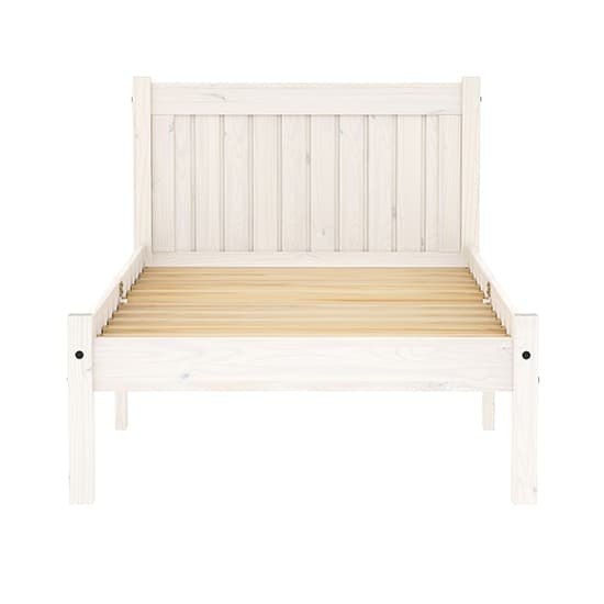 Rio Pine Wood Single Bed In White_6