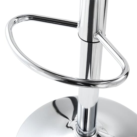 Ripple Faux Leather Bar Stool In Taupe With Chrome Base_4