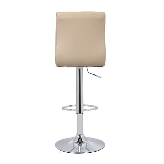 Ripple Stone Faux Leather Bar Stools With Chrome Base In Pair_2