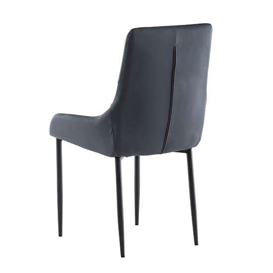 Rissa Blue Faux Leather Dining Chairs With Black Legs In Pair_3
