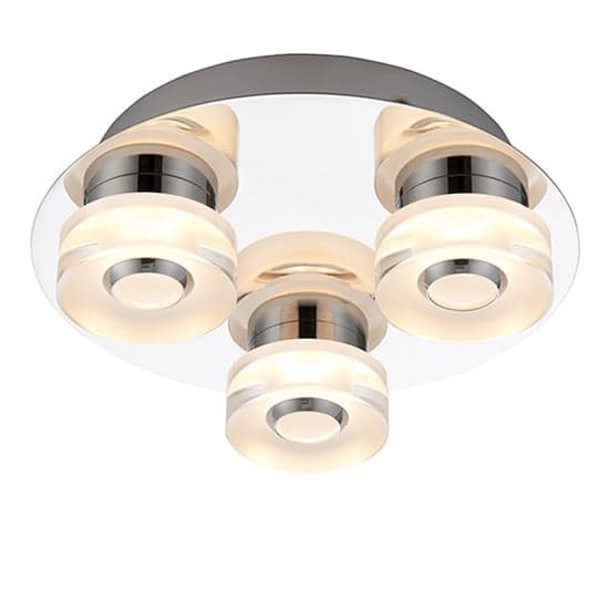 Rita LED 3 Lights Flush Ceiling Light In Chrome_1
