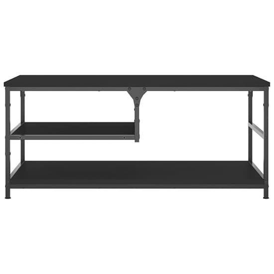 Rivas Wooden Coffee Table With 2 Shelves In Black_3