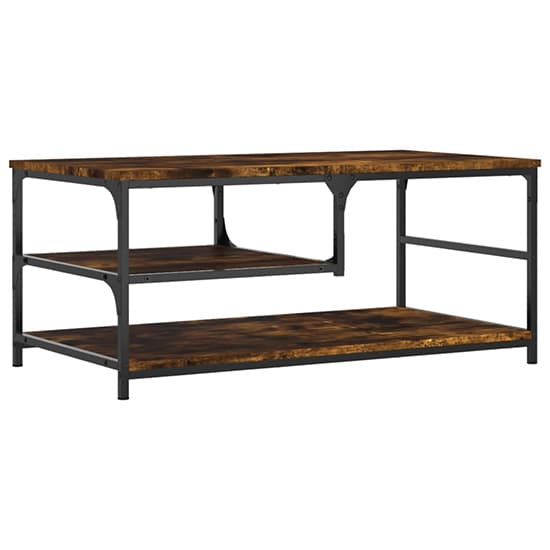 Rivas Wooden Coffee Table With 2 Shelves In Smoked Oak_2