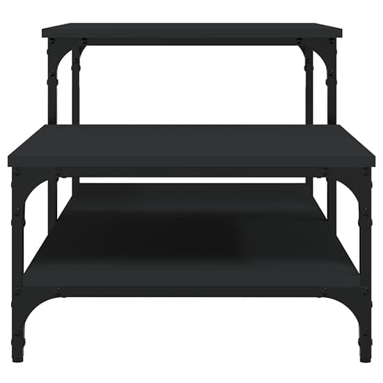 Rivas Wooden Coffee Table With 3 Shelves In Black_4
