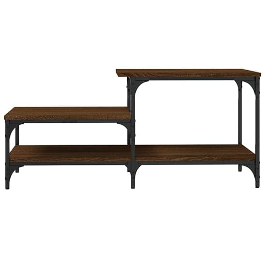 Rivas Wooden Coffee Table With 3 Shelves In Brown Oak_3