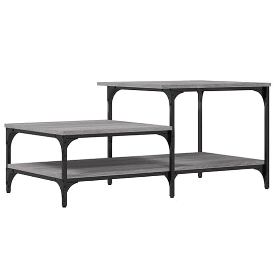 Rivas Wooden Coffee Table With 3 Shelves In Grey Sonoma Oak_2