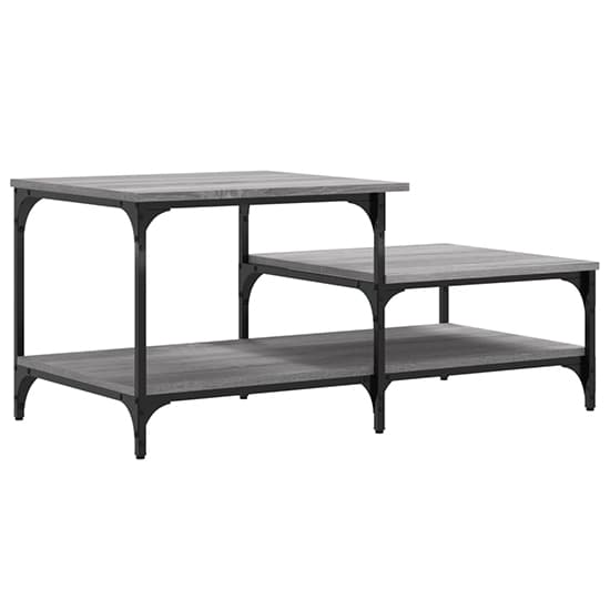Rivas Wooden Coffee Table With 3 Shelves In Grey Sonoma Oak_5