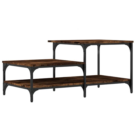 Rivas Wooden Coffee Table With 3 Shelves In Smoked Oak_2