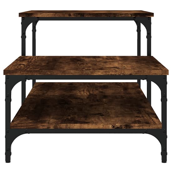 Rivas Wooden Coffee Table With 3 Shelves In Smoked Oak_4