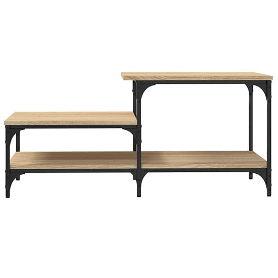 Rivas Wooden Coffee Table With 3 Shelves In Sonoma Oak_3