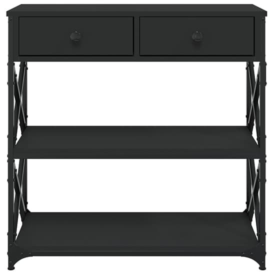 Rivas Wooden Console Table With 2 Drawers In Black_4