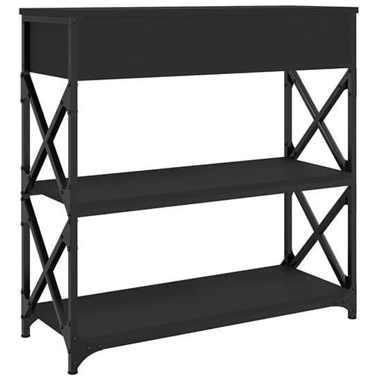 Rivas Wooden Console Table With 2 Drawers In Black_6