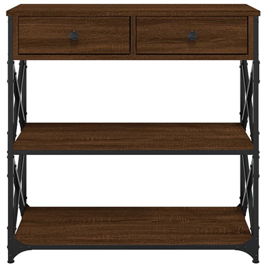 Rivas Wooden Console Table With 2 Drawers In Brown Oak_4