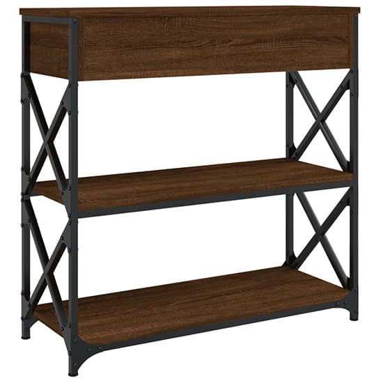 Rivas Wooden Console Table With 2 Drawers In Brown Oak_6