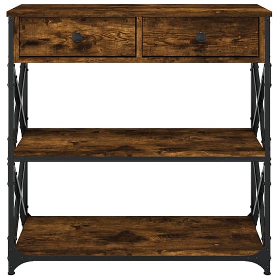 Rivas Wooden Console Table With 2 Drawers In Smoked Oak_4