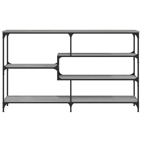 Rivas Wooden Console Table Wide With 4 Shelves In Grey Sonoma Oak_3