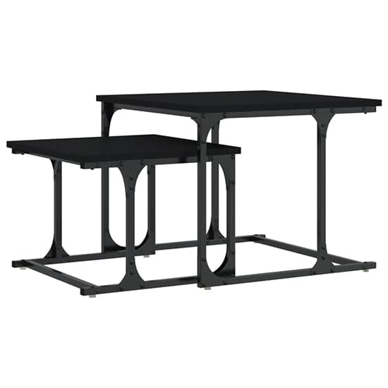 Rivas Wooden Set Of 2 Coffee Tables In Black_2