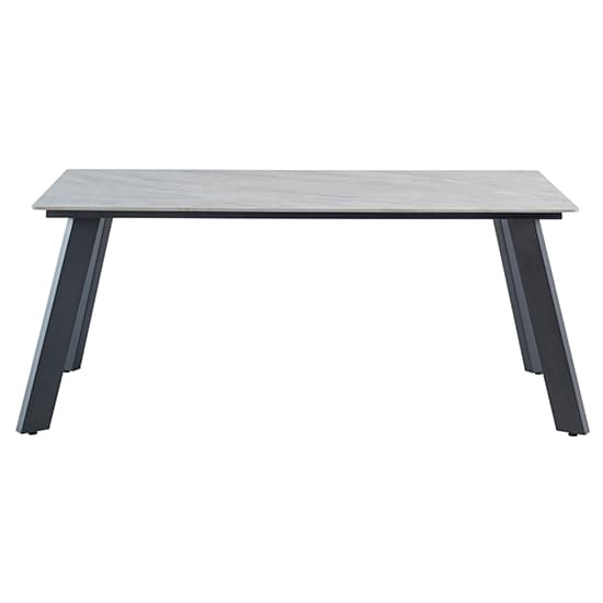Rivky 180cm Marble Dining Table In Rebecca Grey With Black Legs_1
