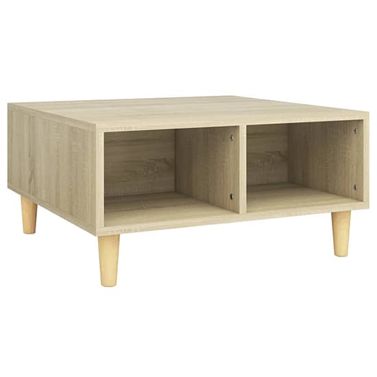 Riye Wooden Coffee Table With 2 Shelves In Sonoma Oak_3