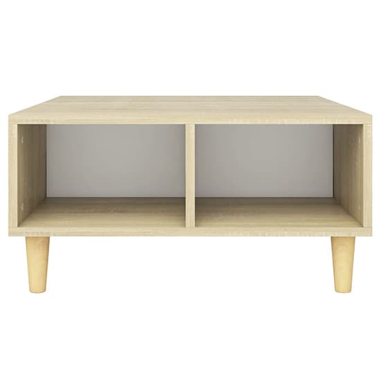 Riye Wooden Coffee Table With 2 Shelves In White And Sonoma Oak_4