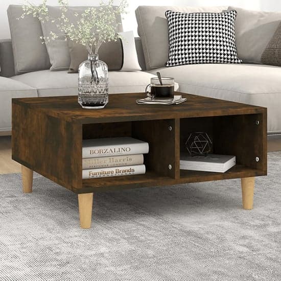 Riye Wooden Coffee Table With 2 Shelves In Smoked Oak_1