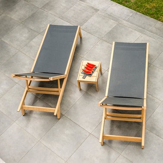 Robalt Adjustable Wooden Sun Bed With Side Table In Natural_5