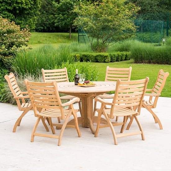 Robalt Outdoor Wooden Folding Dining Armchair In Natural_2