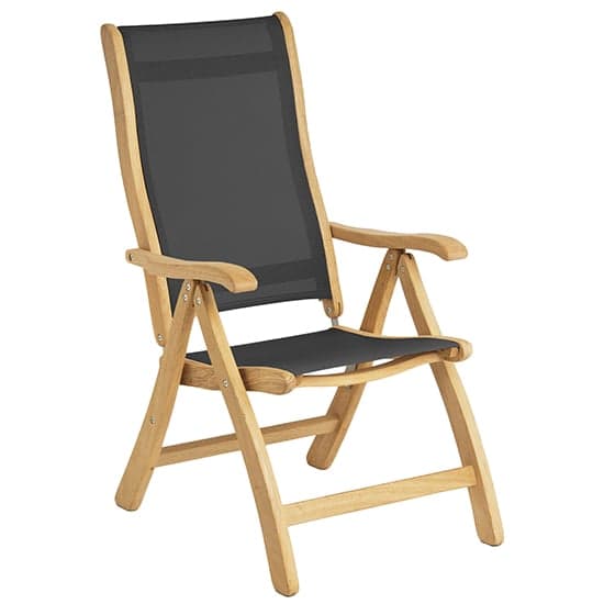 Robalt Outdoor Wooden Sling Recliner Armchair In Natural_1