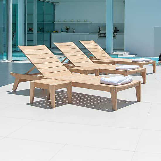 Robalt Wooden Adjustable Sun Bed With Side Table In Natural_4