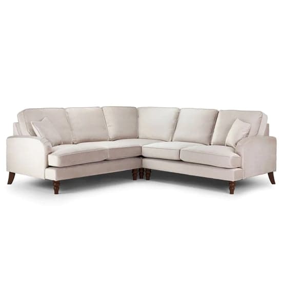 Robert Plush Velvet Corner Sofa Large In Beige_1
