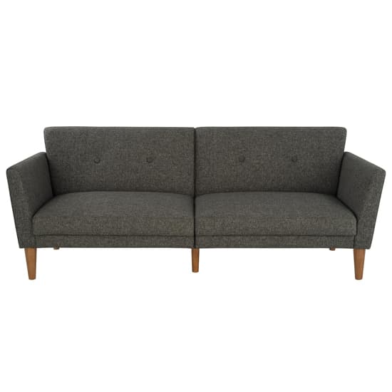 Rockingham Linen Fabric Sofa Bed With Wooden Legs In Grey_8