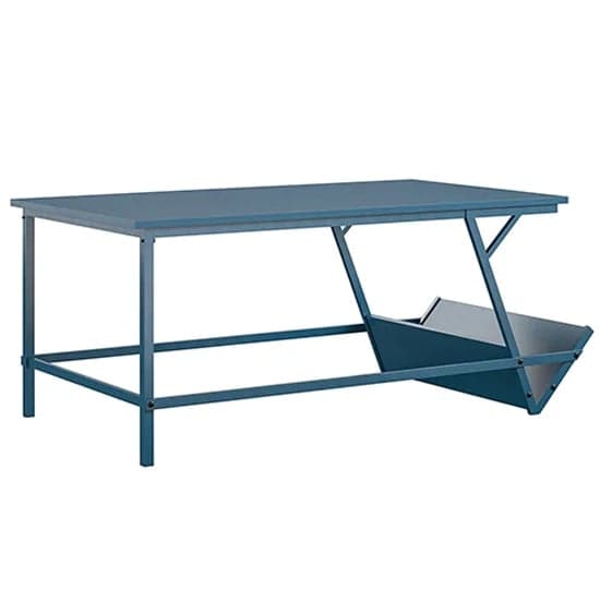 Rockingham Wooden Coffee Table With Magazine Rack In Blue_3