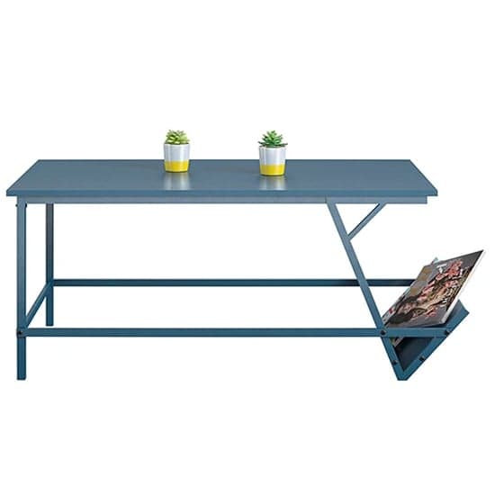 Rockingham Wooden Coffee Table With Magazine Rack In Blue_4